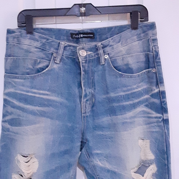 Lady TR RENOVATION Size Large Distressed Super Sexy Girl Capris - Picture 7 of 13